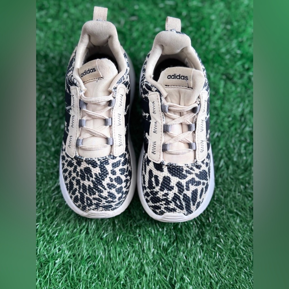 Adidas Brown Leopard Racer TR21 GZ4685 Slip On Sneaker Shoes Kids Size 9K